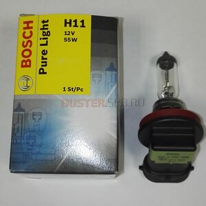 Лампа противотуманной фары H11 12V 55W  Bosch (Германия), для Рено Дастер